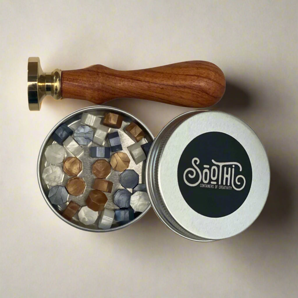 Whimsical "Magic" Wax Seal Stamp with Sun, Moon & Stars - Enchanting Seals