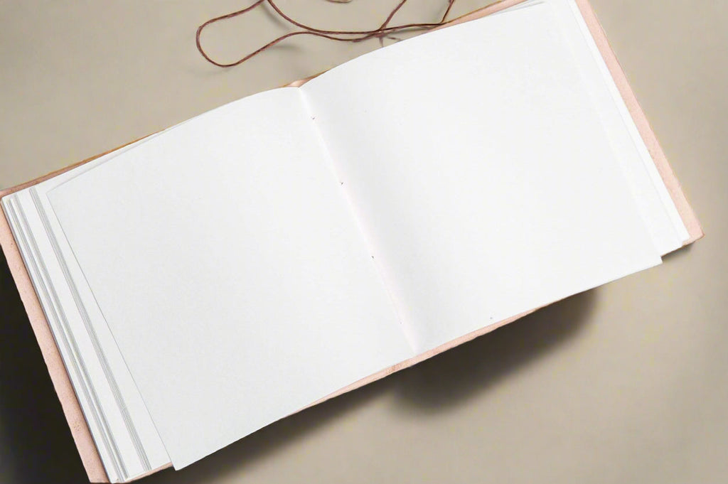 Compass 7x7 Leather Journal | Embossed Square Sketchbook & Diary