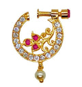 AD Ruby Designer Floral Nose Ring