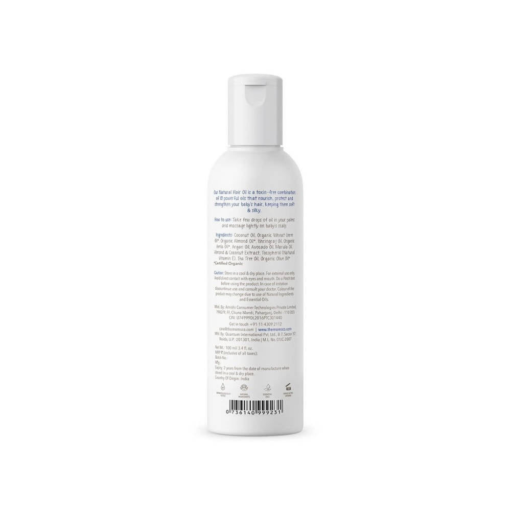 The Moms Co Natural Baby Hair Oil For Strengthens & Softens Baby's Hair