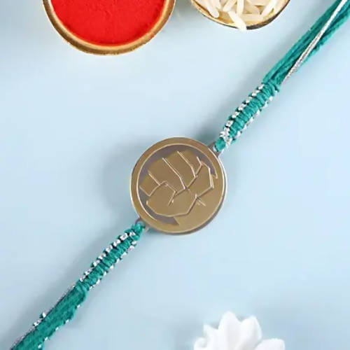 Hulk Metal Rakhi with Mars & Snickers Chocolate