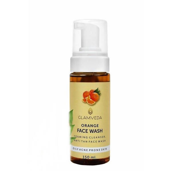 Glamveda Orange Anti Tan Foaming Face Wash