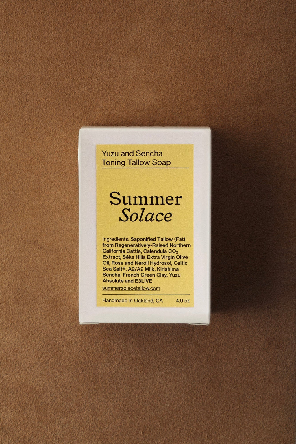 Yuzu & Sencha Tallow Soap • Invigorating Toning Bar with Green Tea & E3Live®